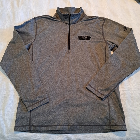 North Face men's Large 1/4 zip pullover shirt with logo embroidered on chest - Picture 1 of 6